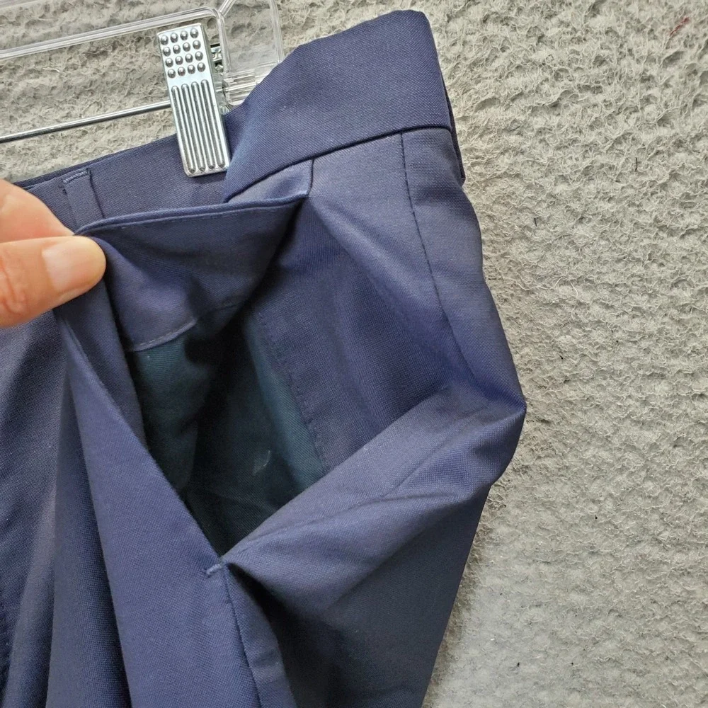 Hugo Boss 2-Piece Suit Blazer & Pants Mens 42R Blue Wool Business Formal Wear